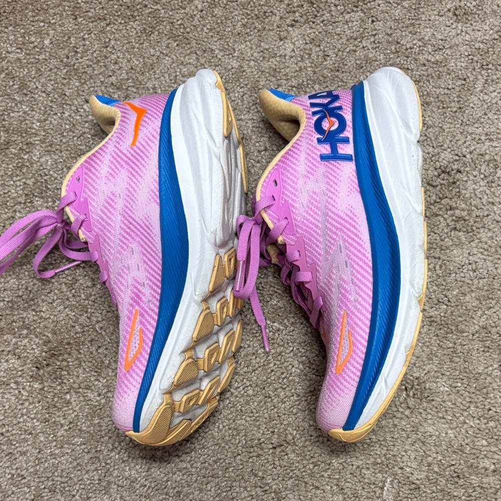 Hoka Pink and Blue Athletic Shoes - Picture 5 of 6
